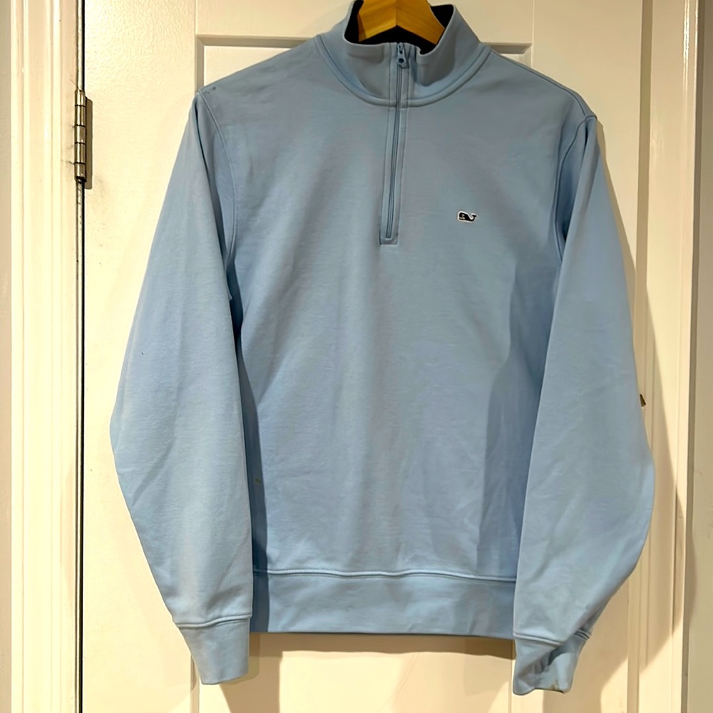 Vineyard Vines light blue half zip top size XS